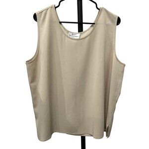 Drapers & Damons Womens Beige Sleeveless Tank Top Sz XXL